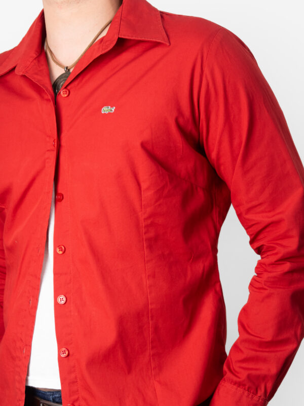 camisa lacoste vermelha