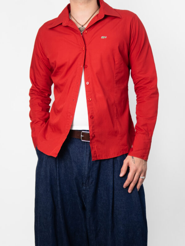 camisa lacoste vermelha