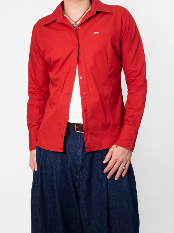 camisa lacoste vermelha
