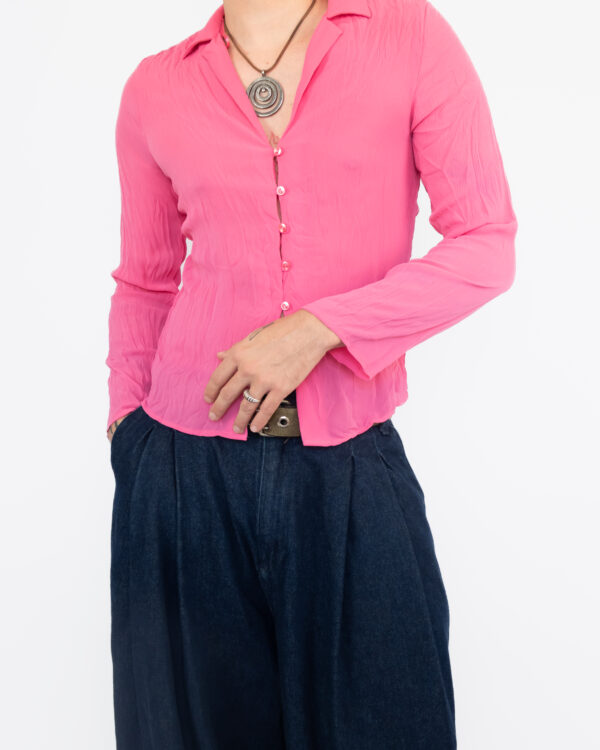 blusa fluida rosa