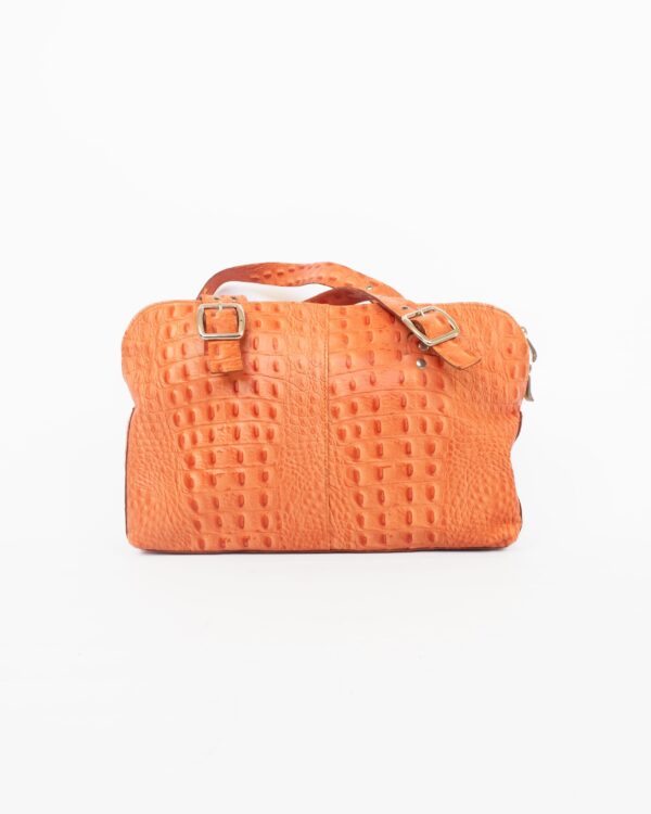bolsa croco orange