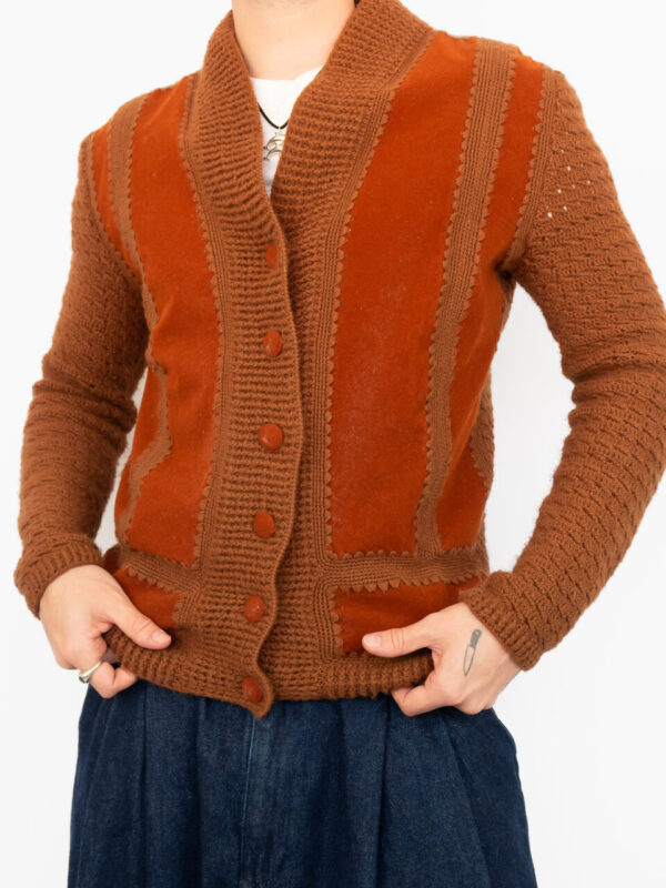 blusa tricô orange