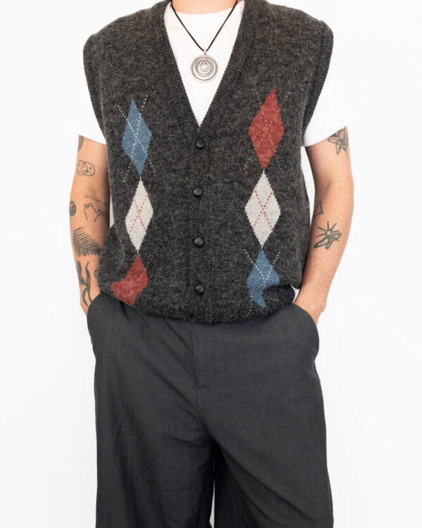 colete argyle grandpa