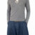 blusa uniqlo cinza