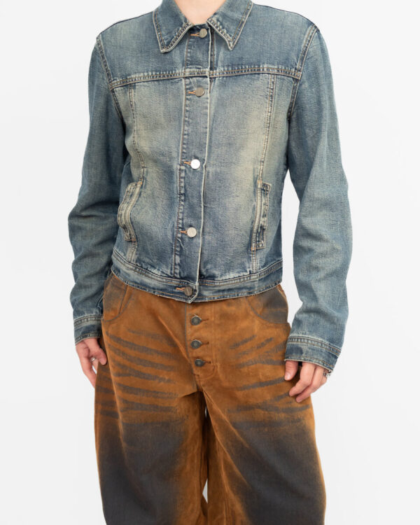 jaqueta botão jeans esquire