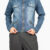 jaqueta jeans zíper esquire