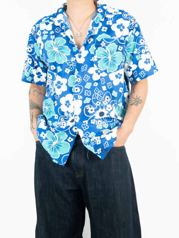 camisa aloha blue