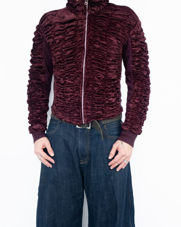 blusa veludo wine