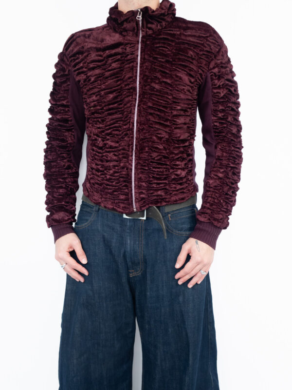 blusa veludo wine