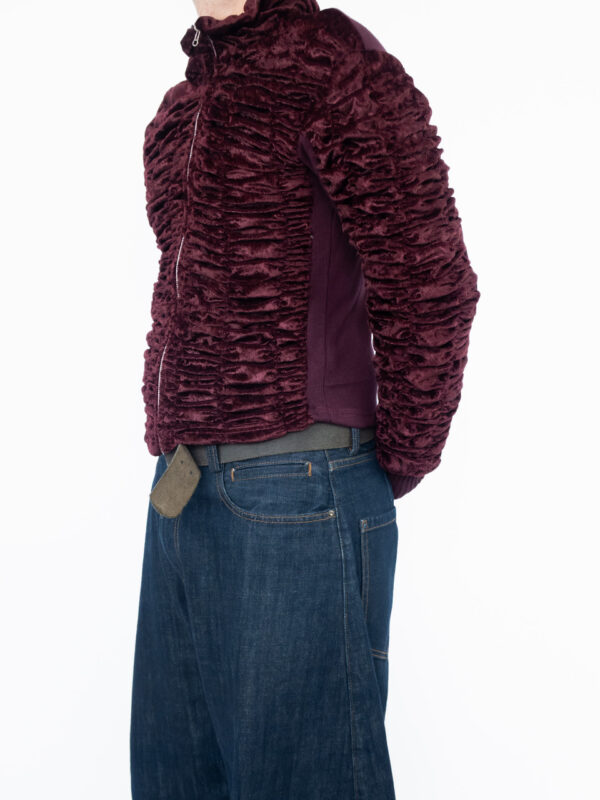 blusa veludo wine