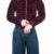 blusa veludo wine