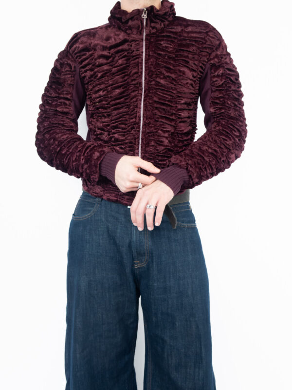 blusa veludo wine